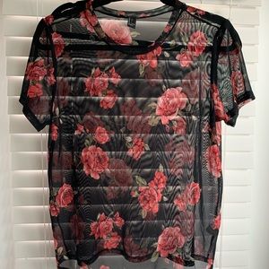 Mesh Floral Tee